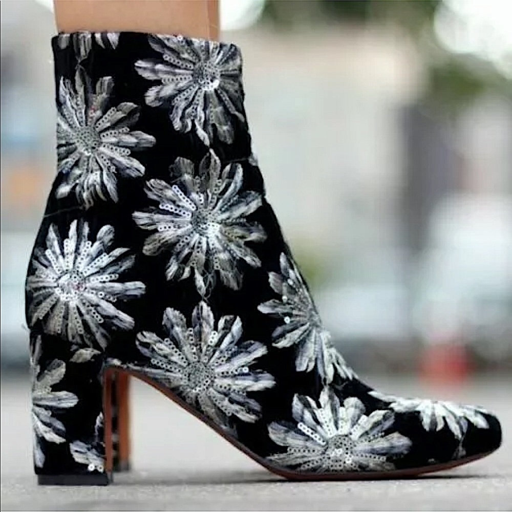 Marc Fisher Velvet Sequin Boot - Picture 2 of 7